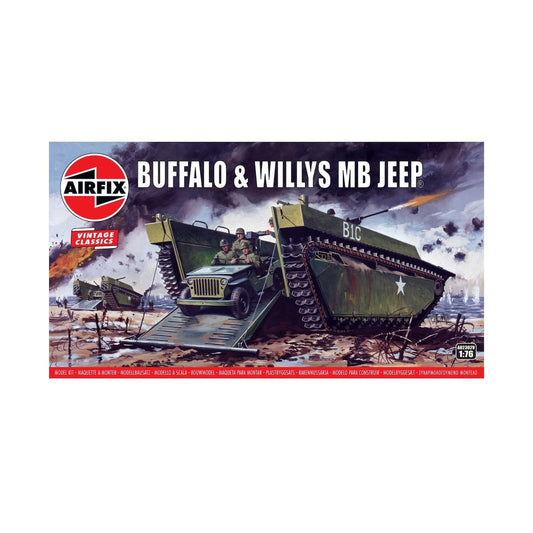 Airfix Military Vehicle Buffalo Willys MB Vintage Classics 1:76