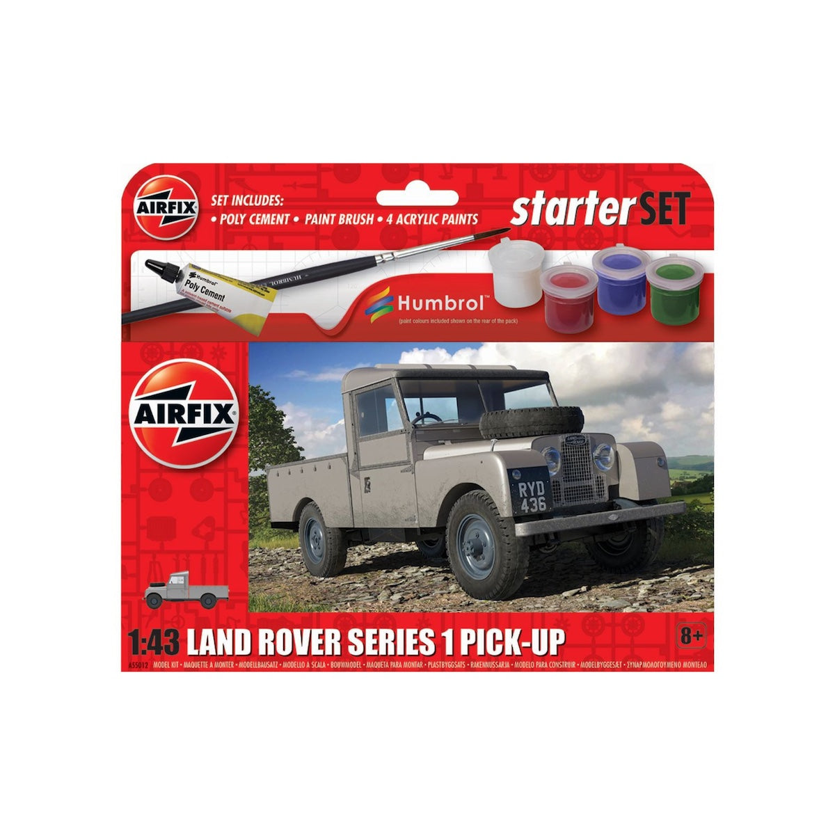 Airfix Starter Set Land Rover Series 1 Pick-Up 1:43