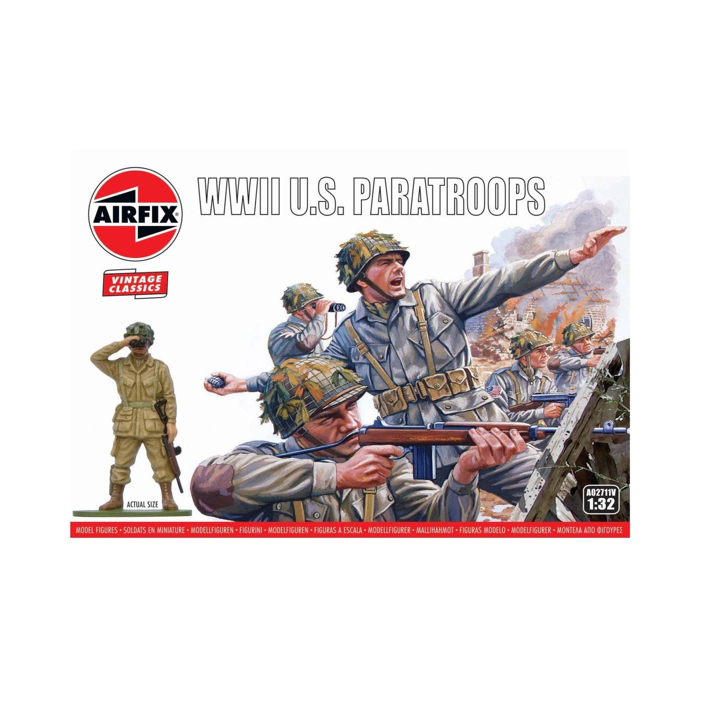 Airfix Figures WWII U.S. Paratroops Vintage Classics 1:32