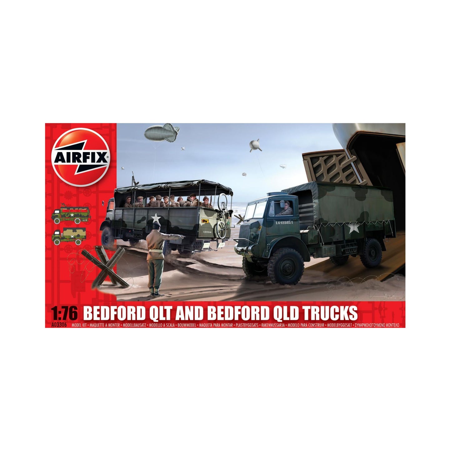 Airfix Bedford QLT and Bedford QLD Trucks plastic model kit