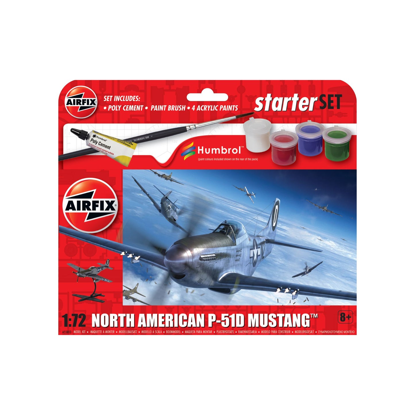 Airfix Starter Set North American P-51D Mustang 1:72