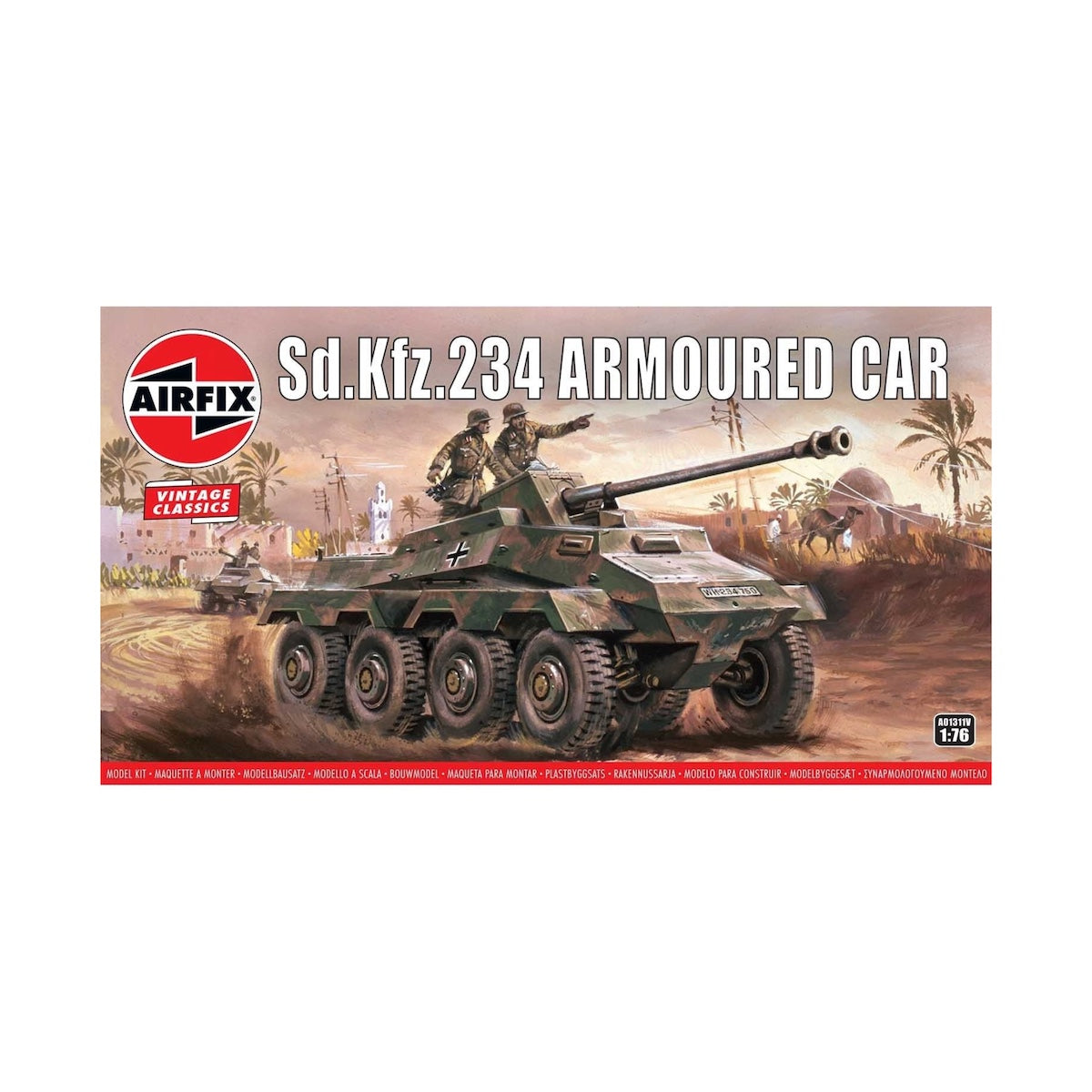 Airfix Military Vehicle Sd.Kfz.234 Armoured Car Vintage Classics 1:76