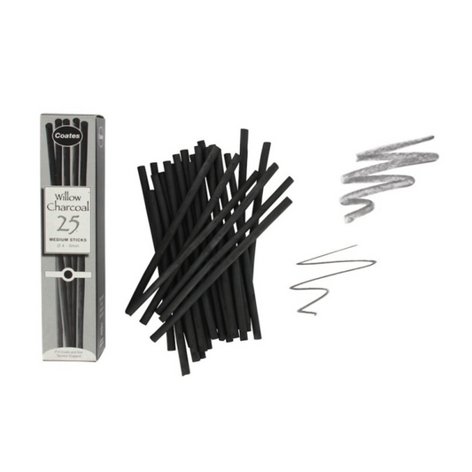 Willow Charcoal - 25 medium sticks