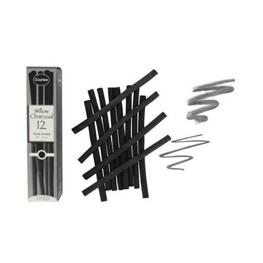 Willow Charcoal - 12 thick sticks
