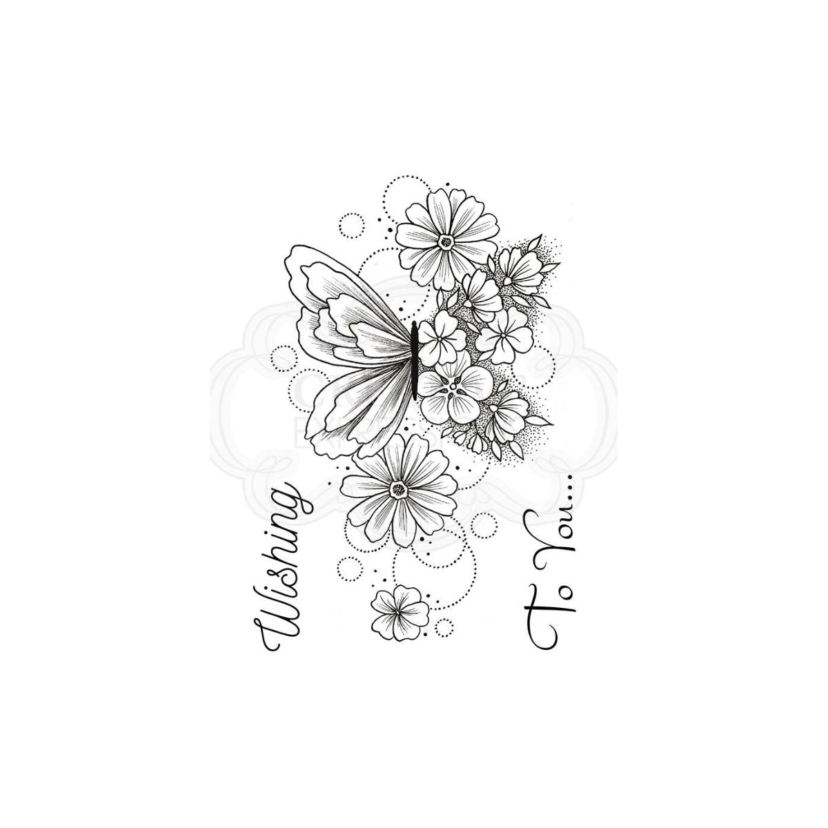 Creative Expressions Butterfly Blooms Clear Stamp
