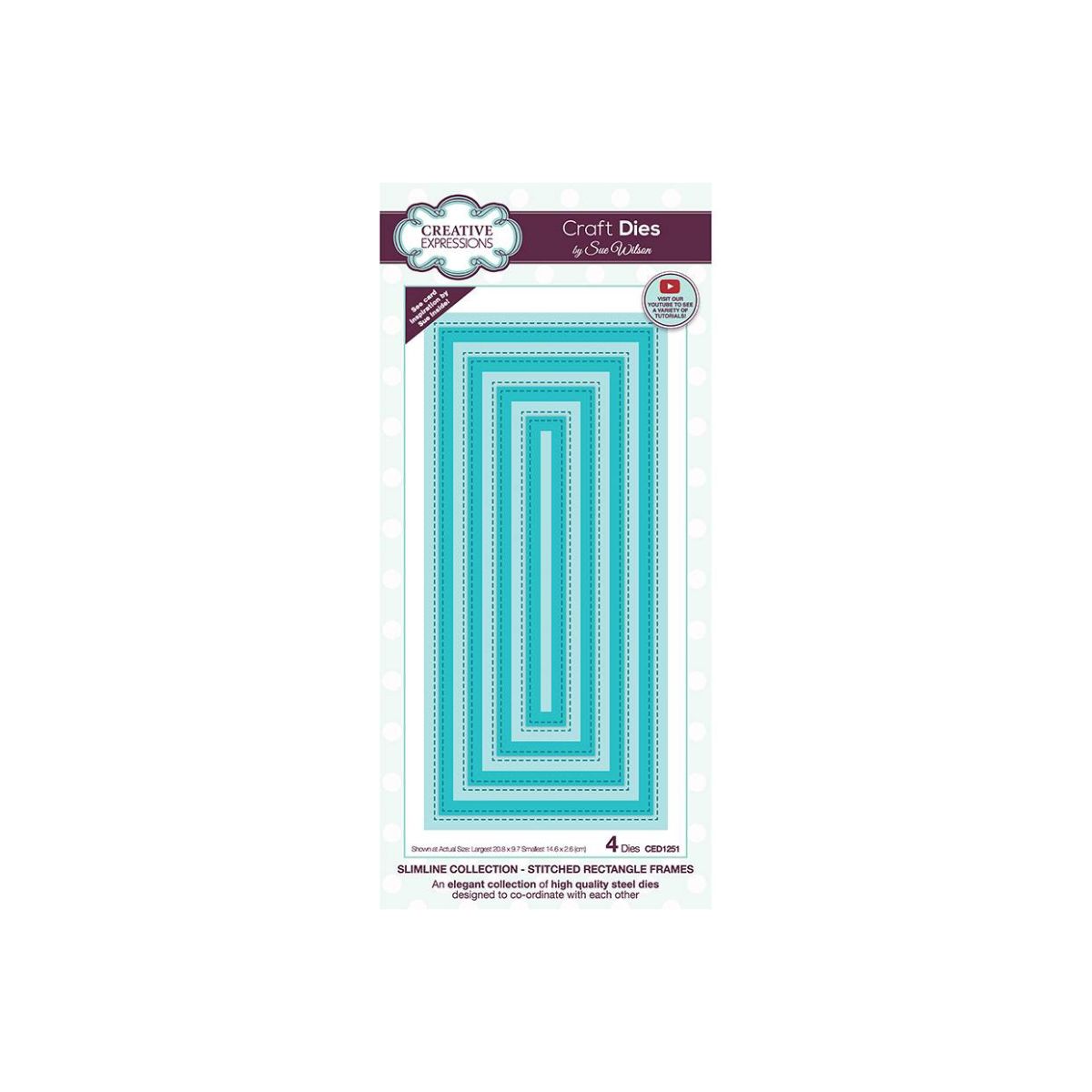 Creative Expressions Stitched Rectangle Frames Die Set
