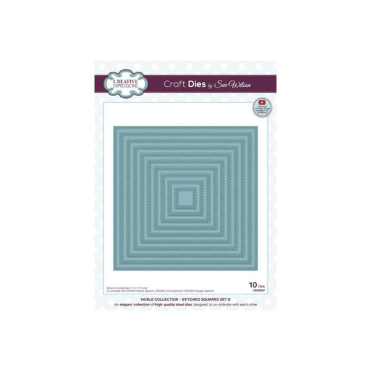 Creative Expressions Stitched Squares Die Set