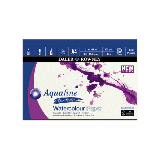 Aquafine Texture Watercolour Pad A4