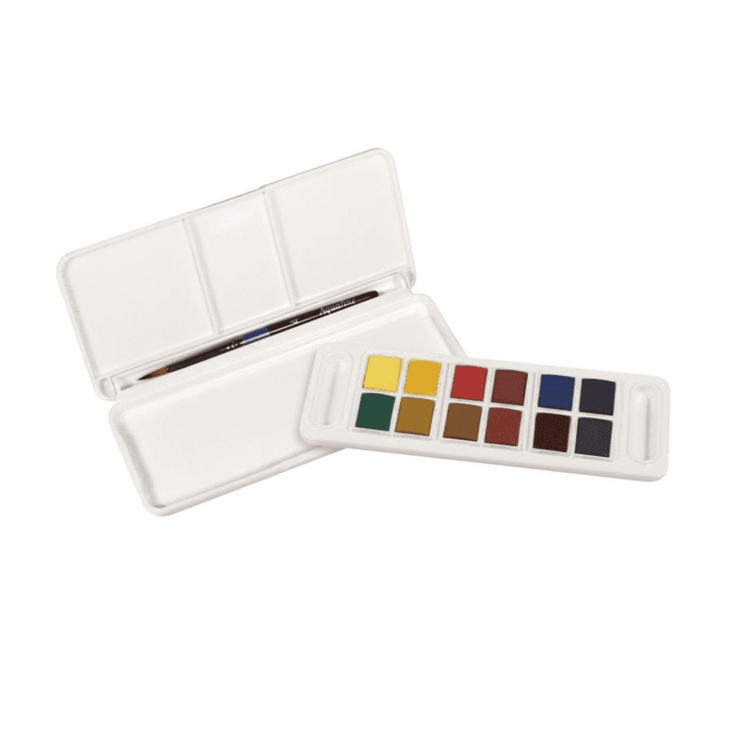 Open box Daler Rowney aquafine watercolour travel set