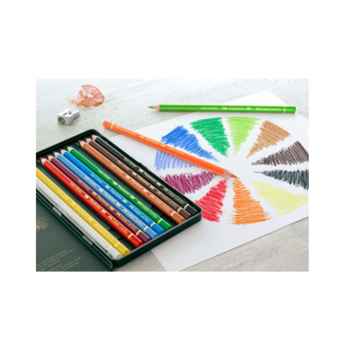 Faber Castell Polychromos Colour Pencils (Set of 12 in a metal tin)