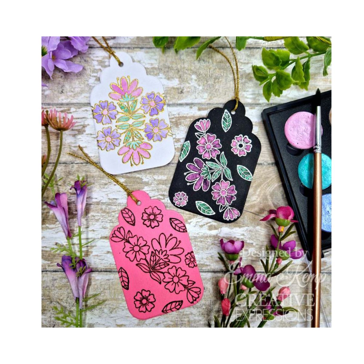 Jane's Doodles Floral Clear Stamp Set