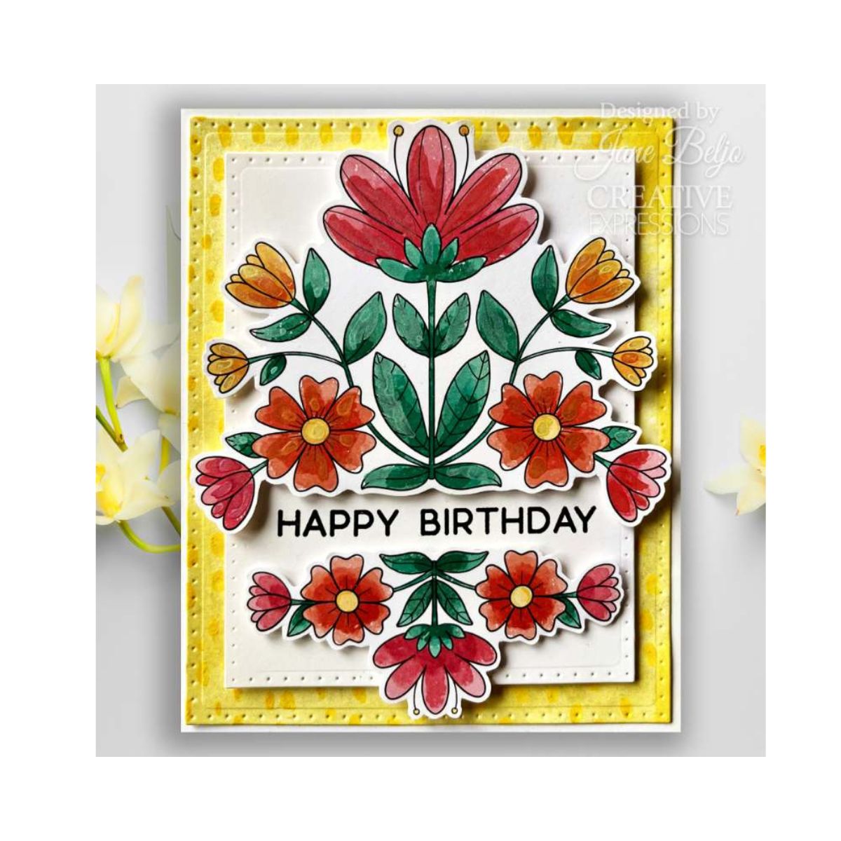 Jane's Doodles Floral Clear Stamp Set
