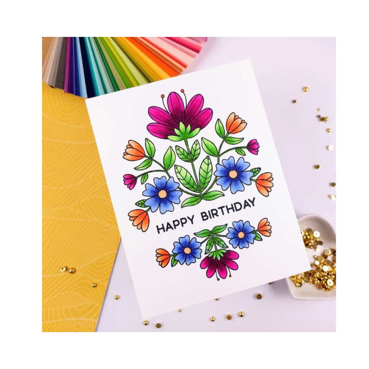 Jane's Doodles Floral Clear Stamp Set