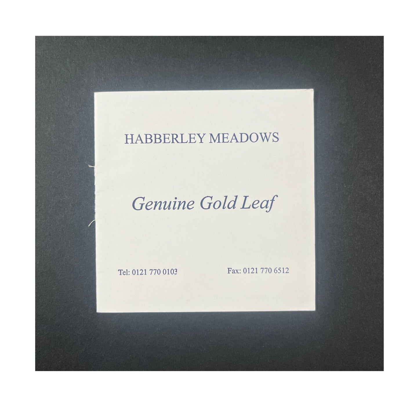 Genuine loose leaf 23.5 carat gold leaf from Habberley Meadows.