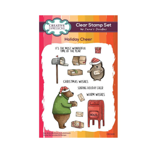 Jane's Doodles Holiday Cheer Clear Stamp Set