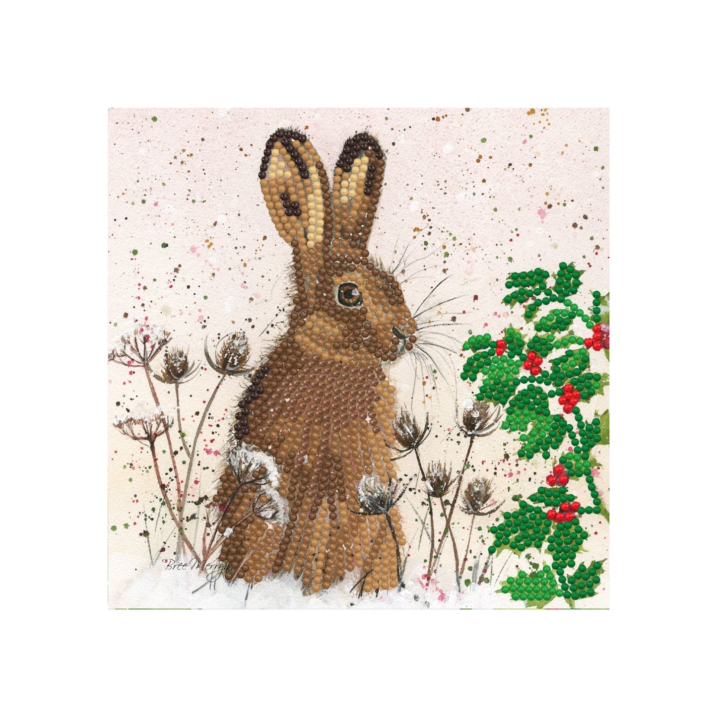 Bree Merryn Sparkle Art Holly Diamond Art Card