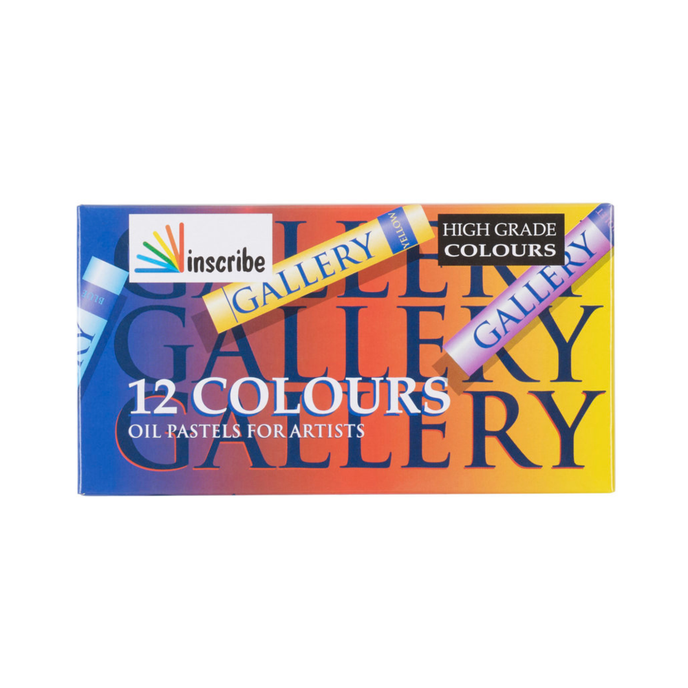 Inscribe Gallery oil pastels for artists. 12 colours