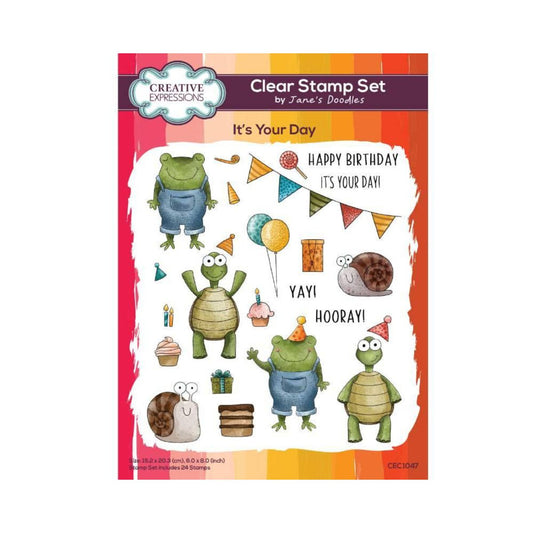 Jane's Doodles It's Your Day Clear Stamp Set