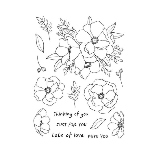 Jane's Doodles Just For You Clear Stamp Set