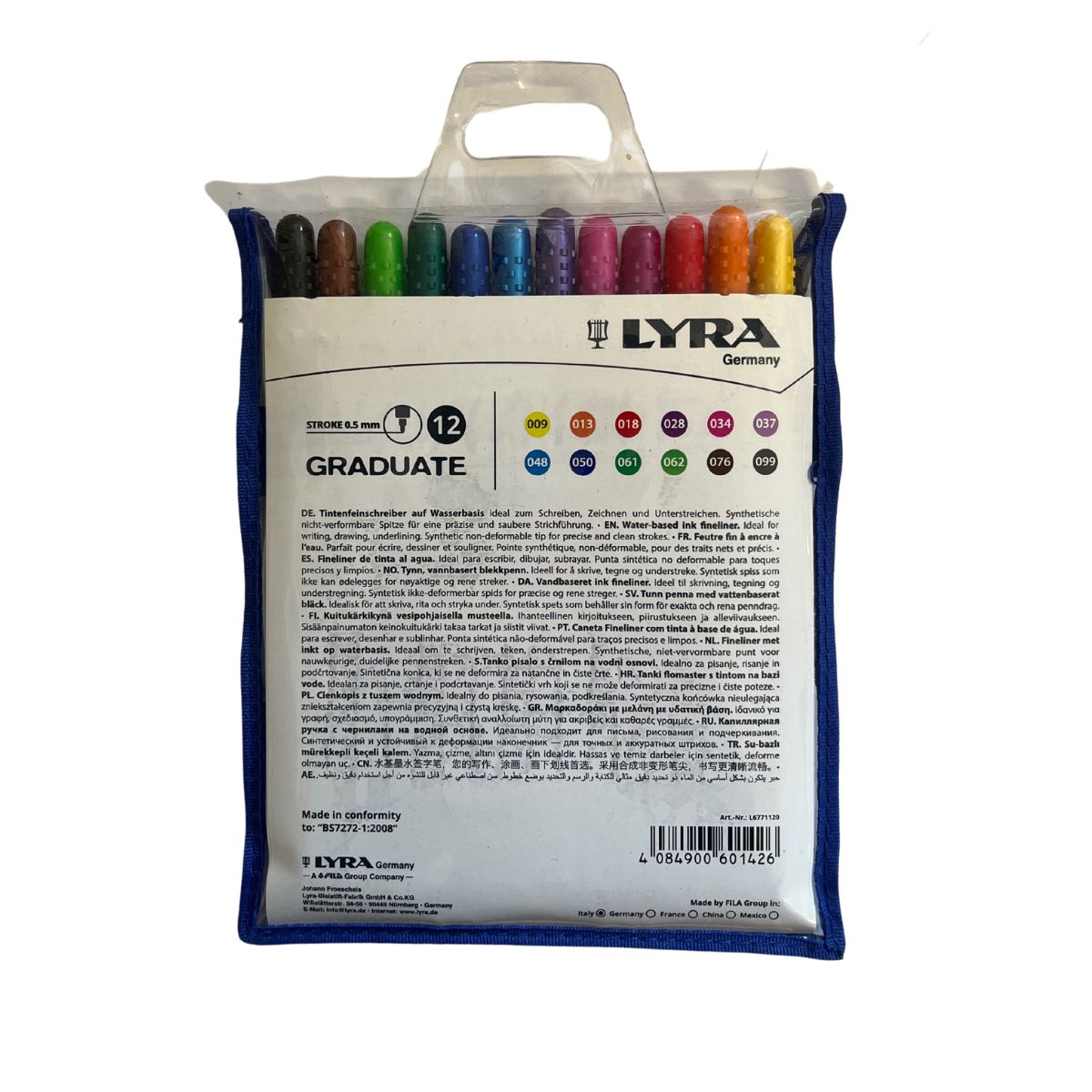 Lyra Graduate Fineliner 0.5mm (12 colours)