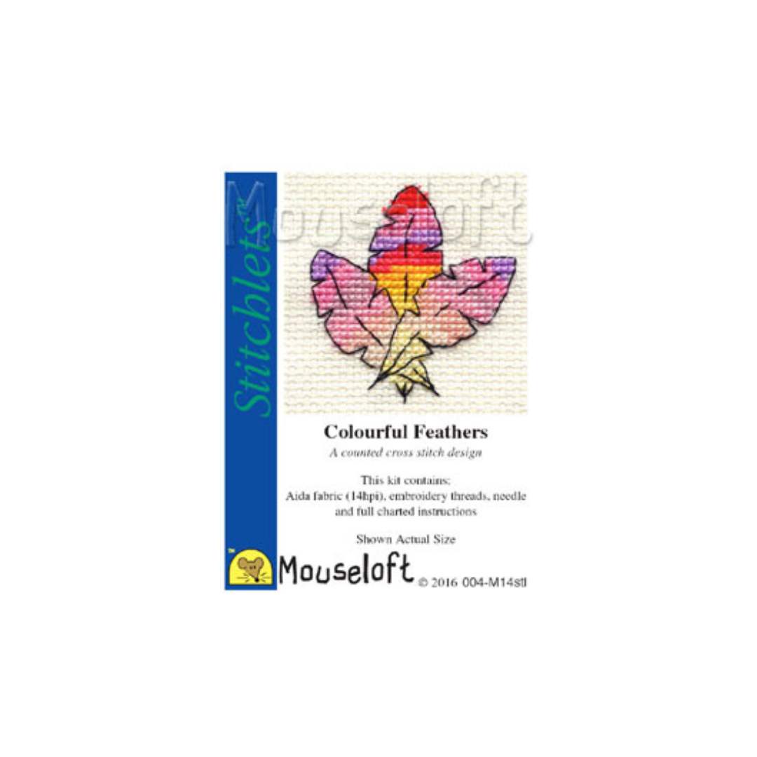 Stitchlets Colourful Feathers Cross Stitch Kit