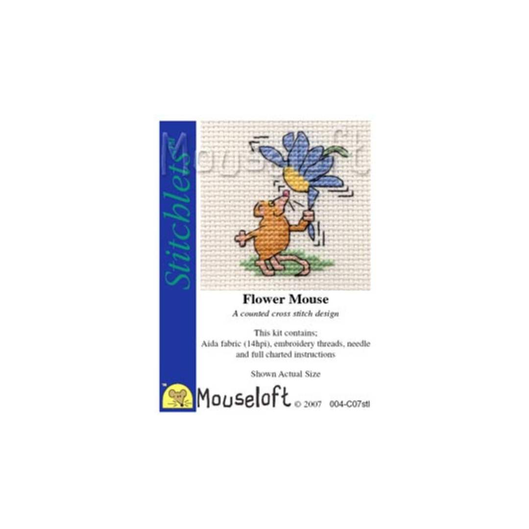 Stitchlets Flower Mouse Cross Stitch Kit
