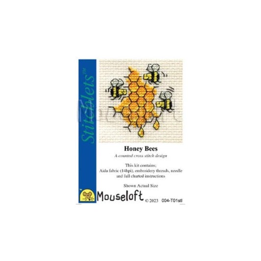 Stitchlets Honey Bees Cross Stitch Kit