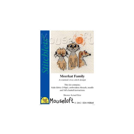 Stitchlets Meerkat Family Cross Stitch Kit