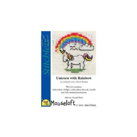 Stitchlets Rainbow Unicorn Cross Stitch Kit