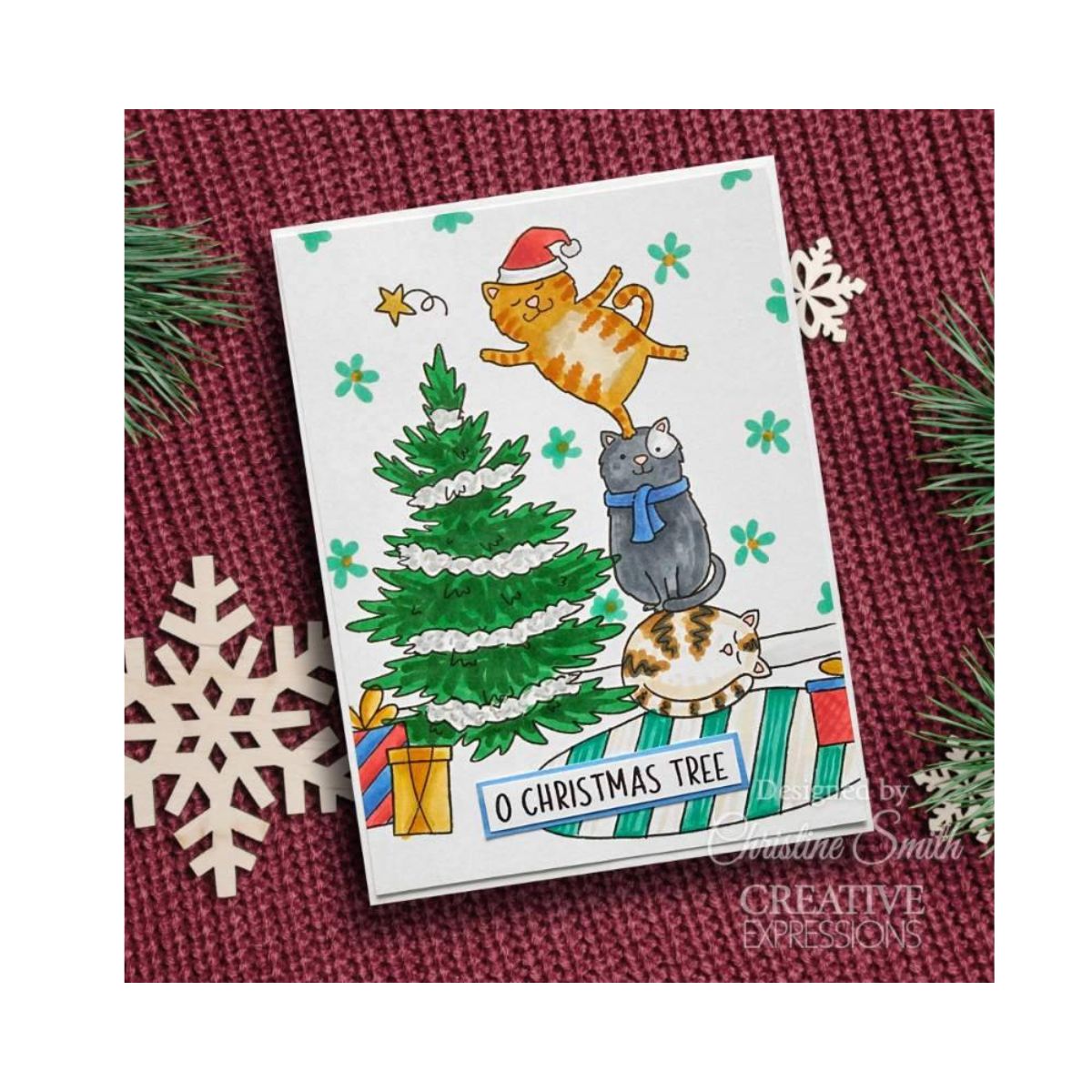 Jane's Doodles O Christmas Tree Clear Stamp Set