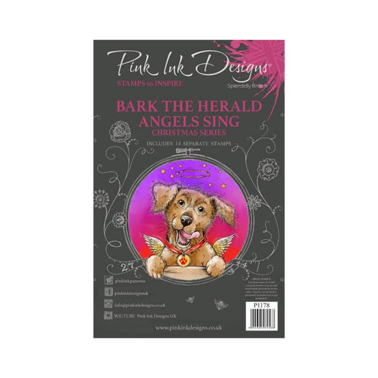 Pink Ink Designs Bark the Herald Angels Sing Clear Stamp Set