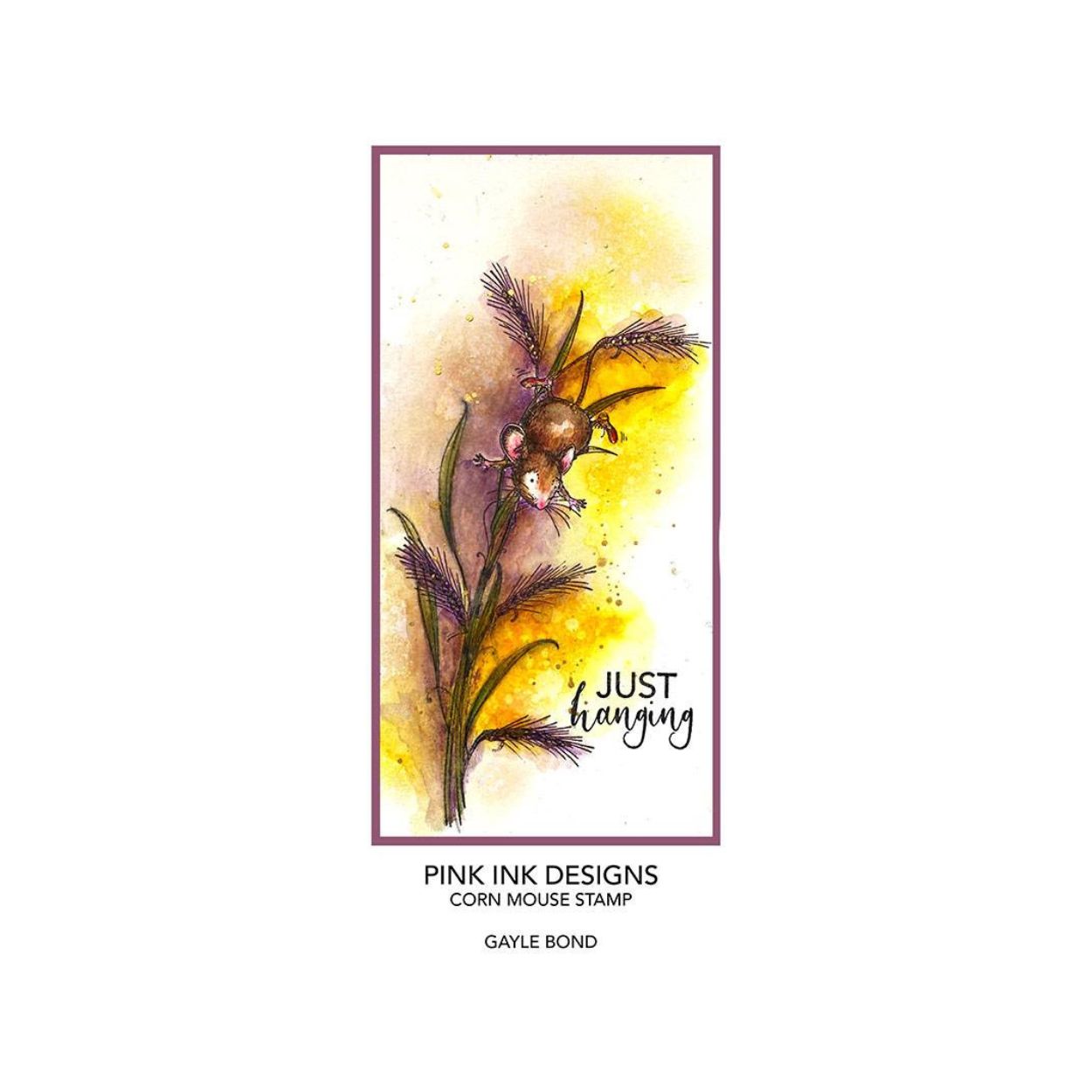 Corn Mouse clear stamp sample card