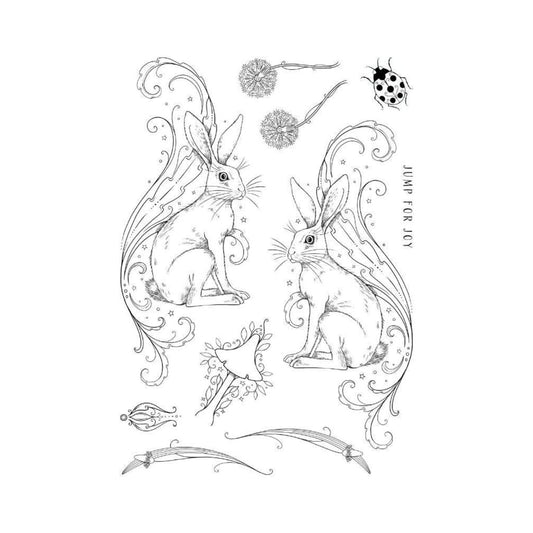 Pink Ink Designs Heavenly Hare Clear Stamp Set