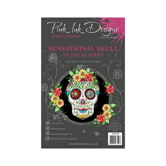 Pink Ink Designs Sensational Skull Clear Stamp Set