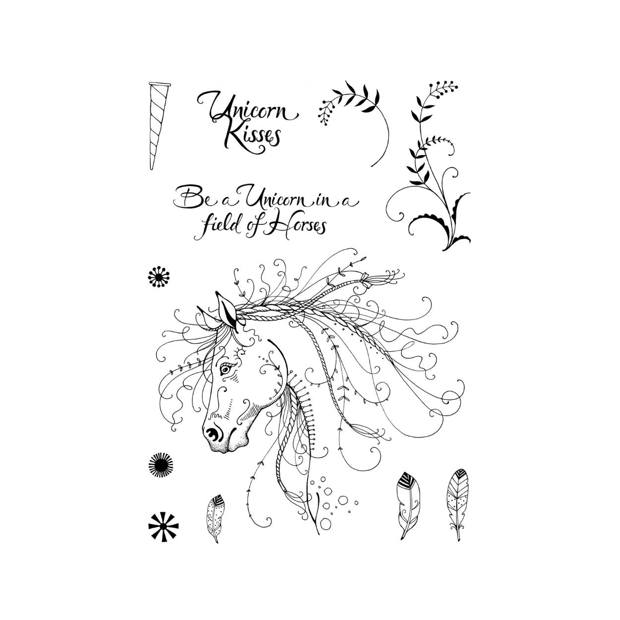 Unicorn clear stamps from Pink Ink Designs