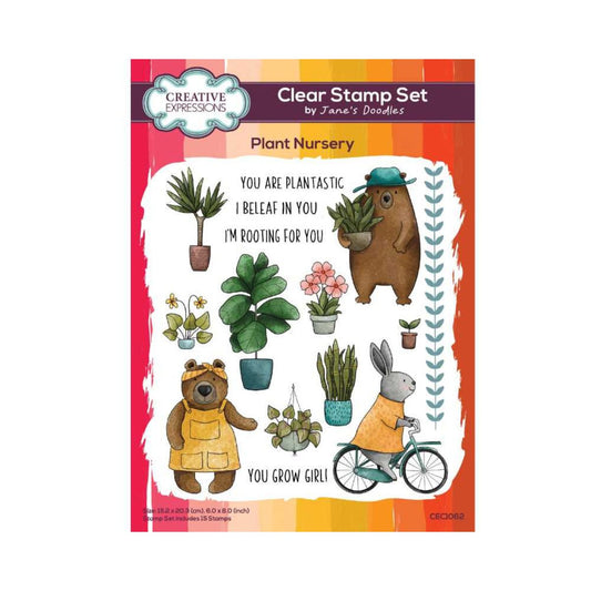 Jane's Doodles Plant Nursery Clear Stamp Set