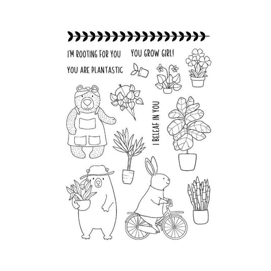 Jane's Doodles Plant Nursery Clear Stamp Set