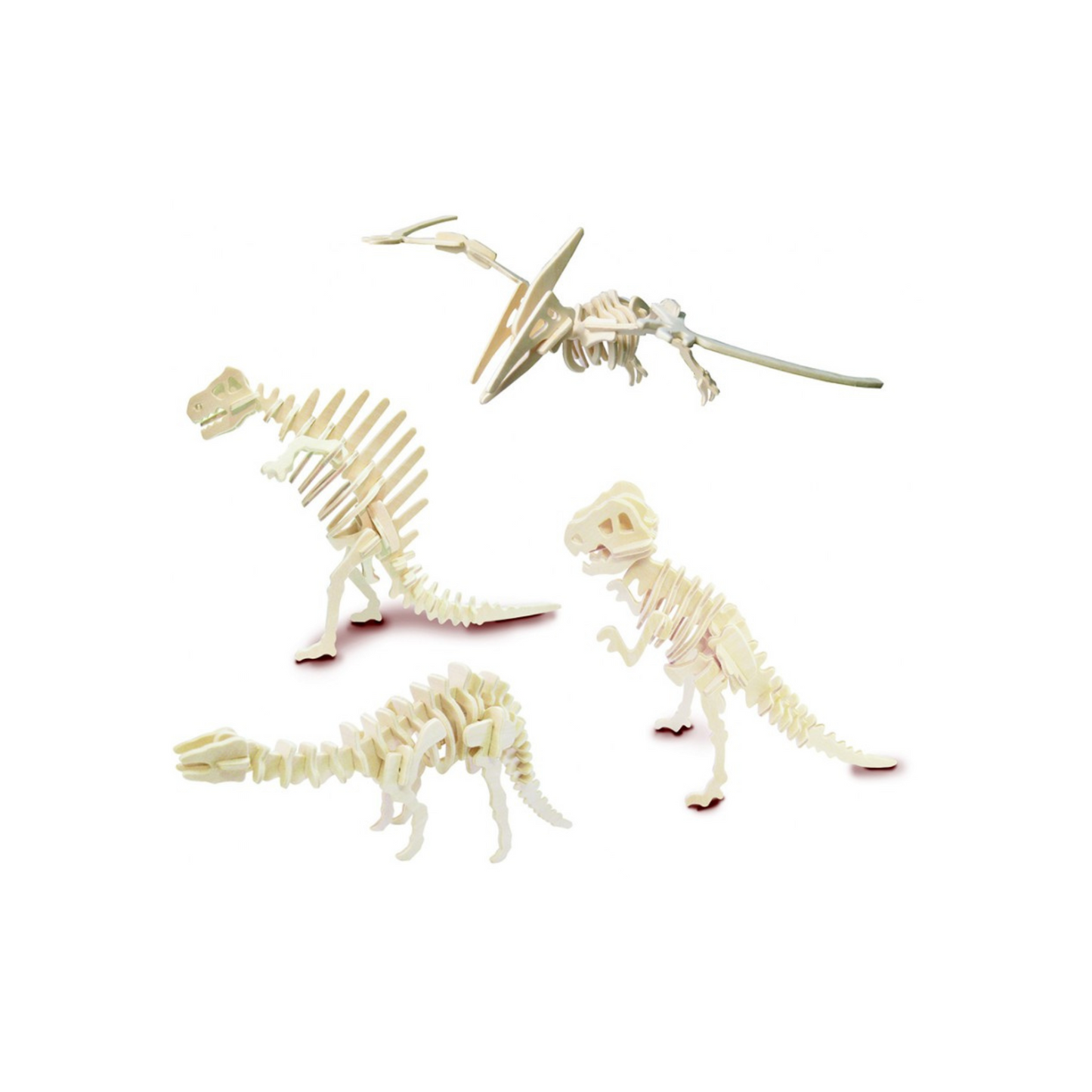 Quay Dinosaur Set 4 Woodcraft Construction Kit