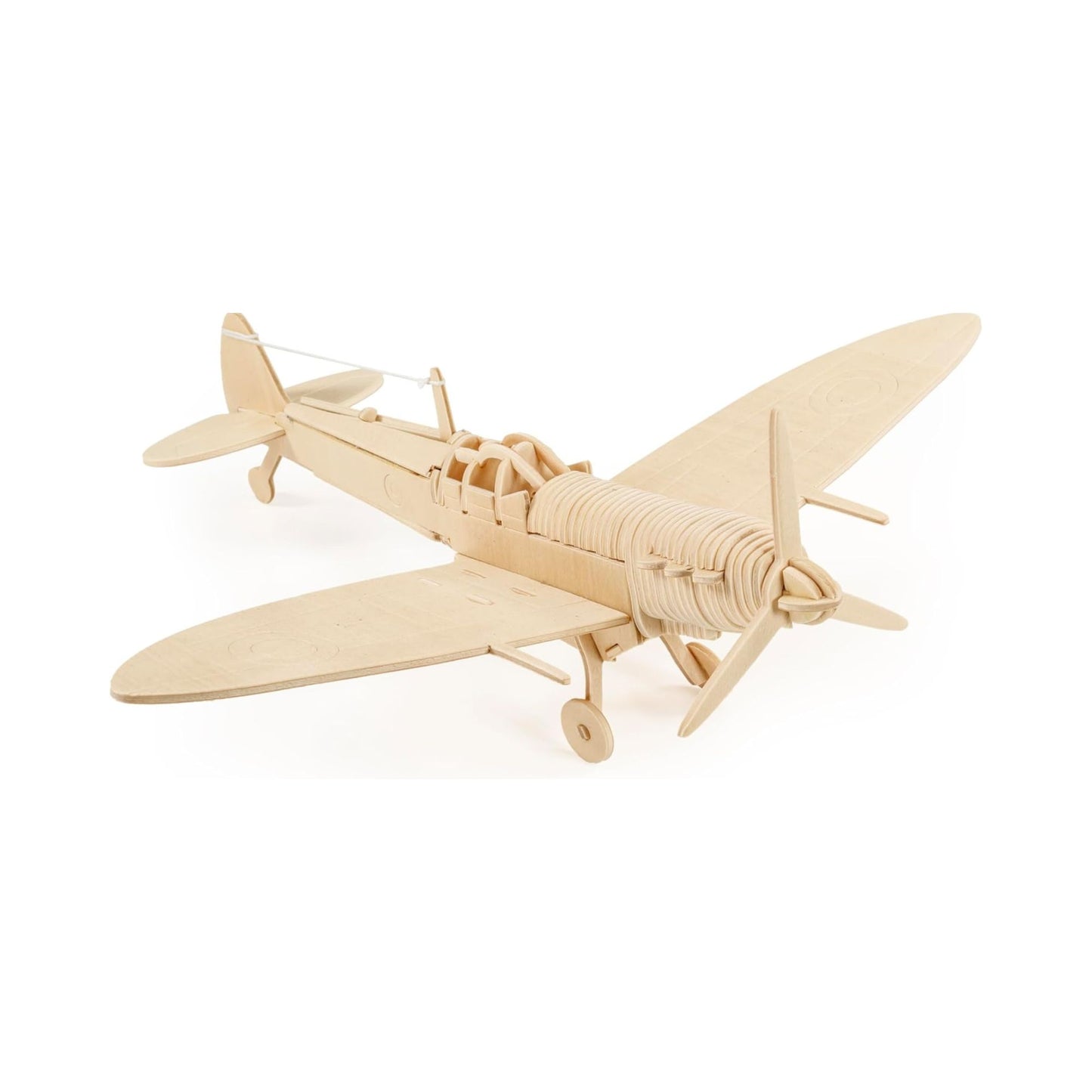 Spitfire wooden model built from Quay woodcraft construction kit