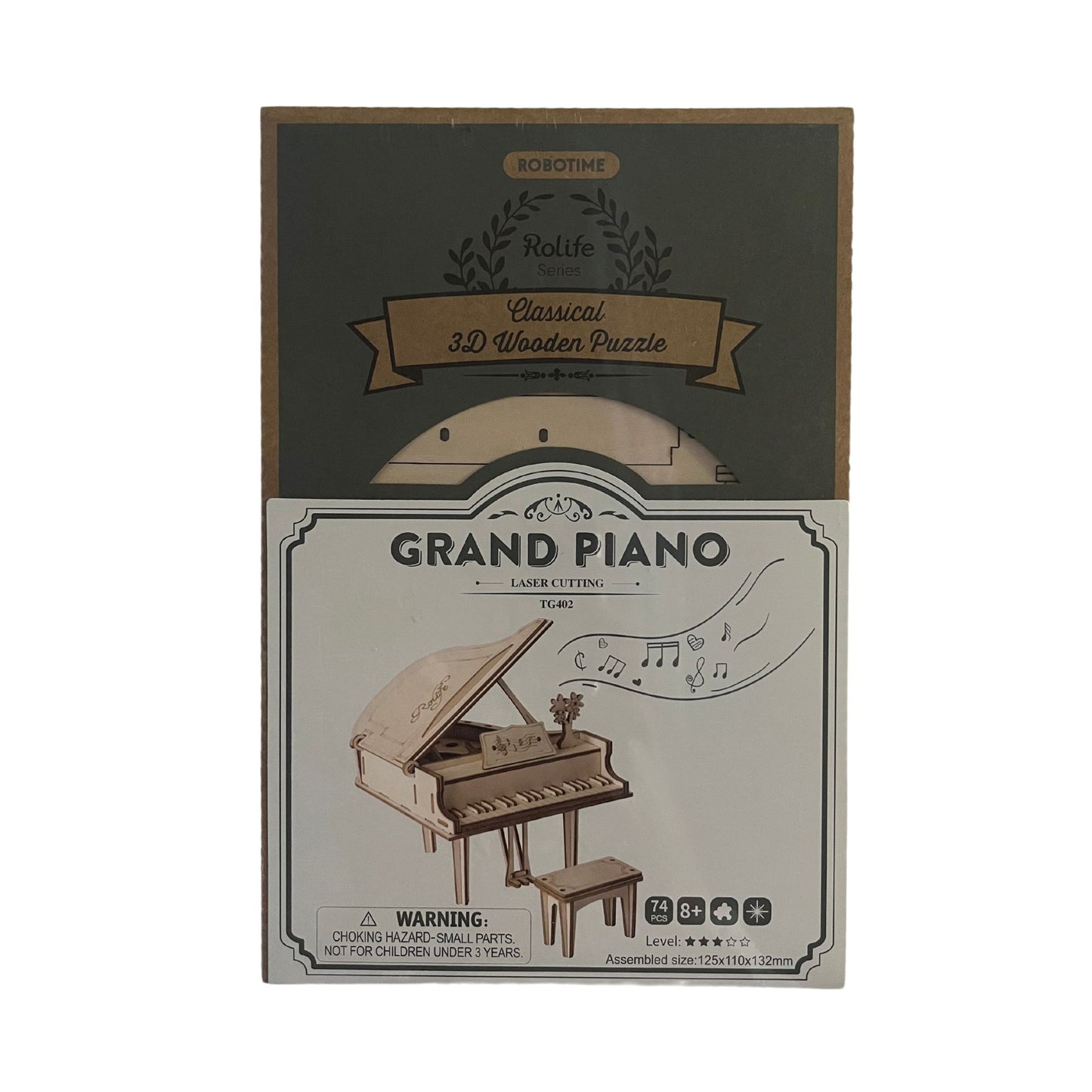 Rolife 3D Wooden Puzzle Grand Piano Model