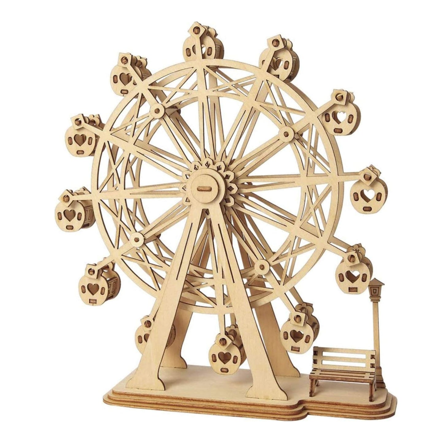 Rolife 3D wooden puzzle ferris wheel completed model