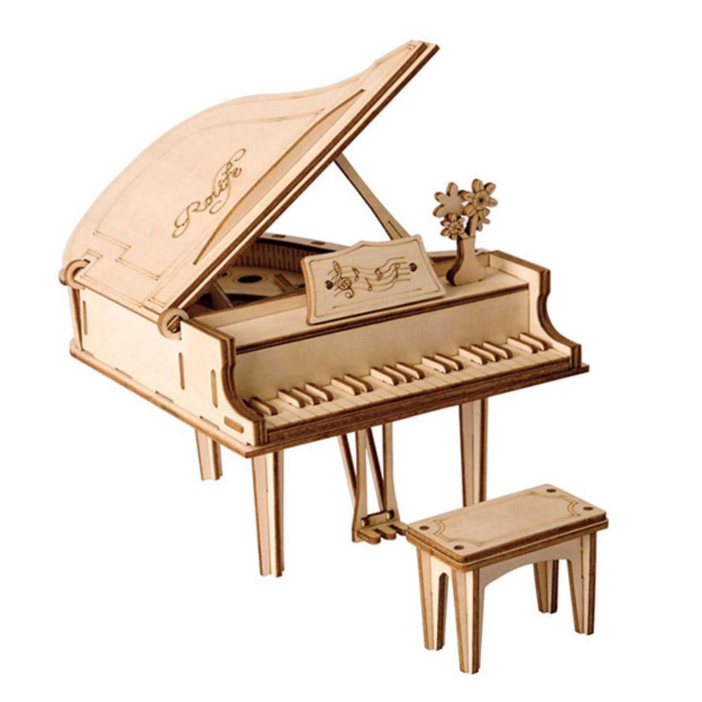 Rolife 3D wooden puzzle grand piano completed model