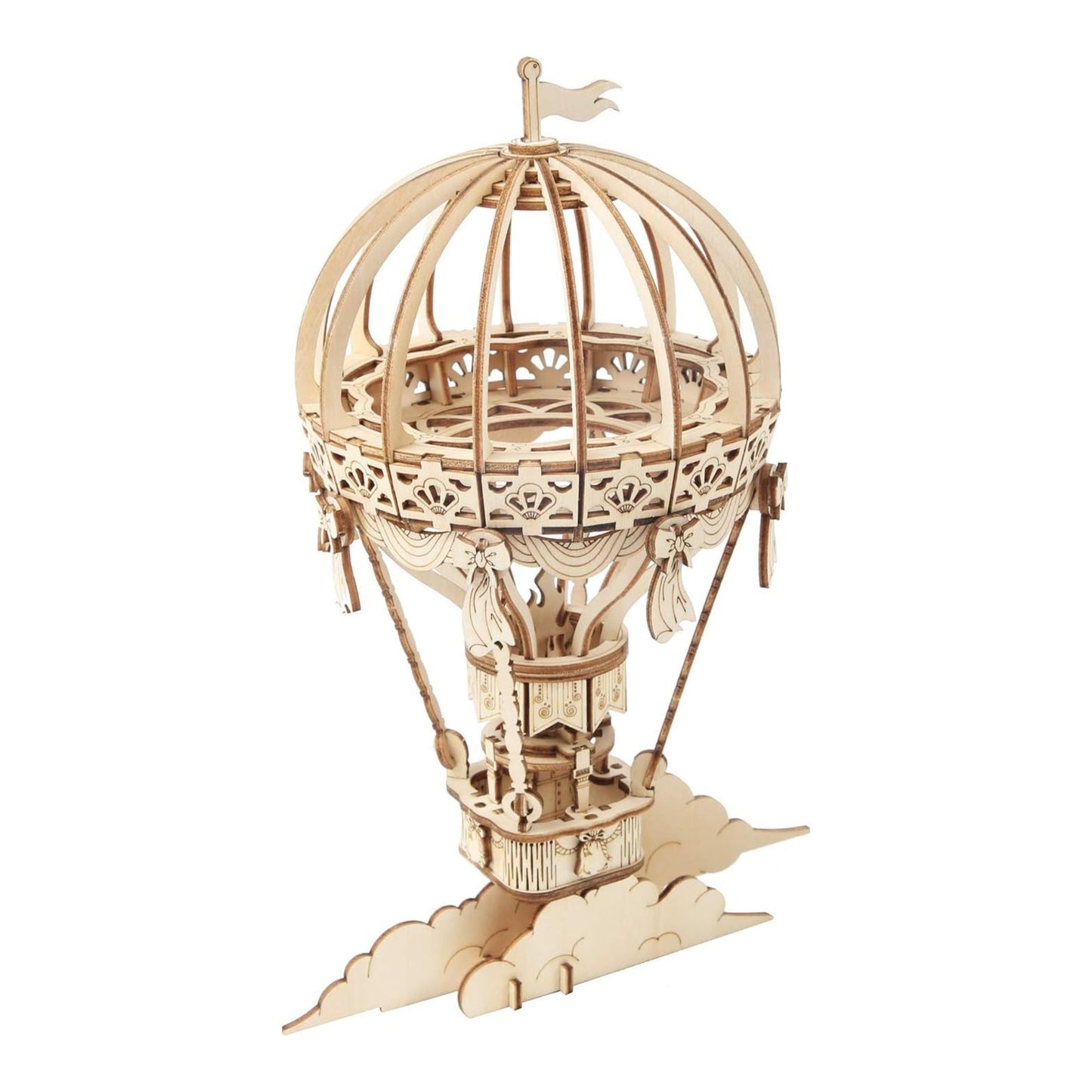 Rolife 3D wooden puzzle hot air balloon completed model