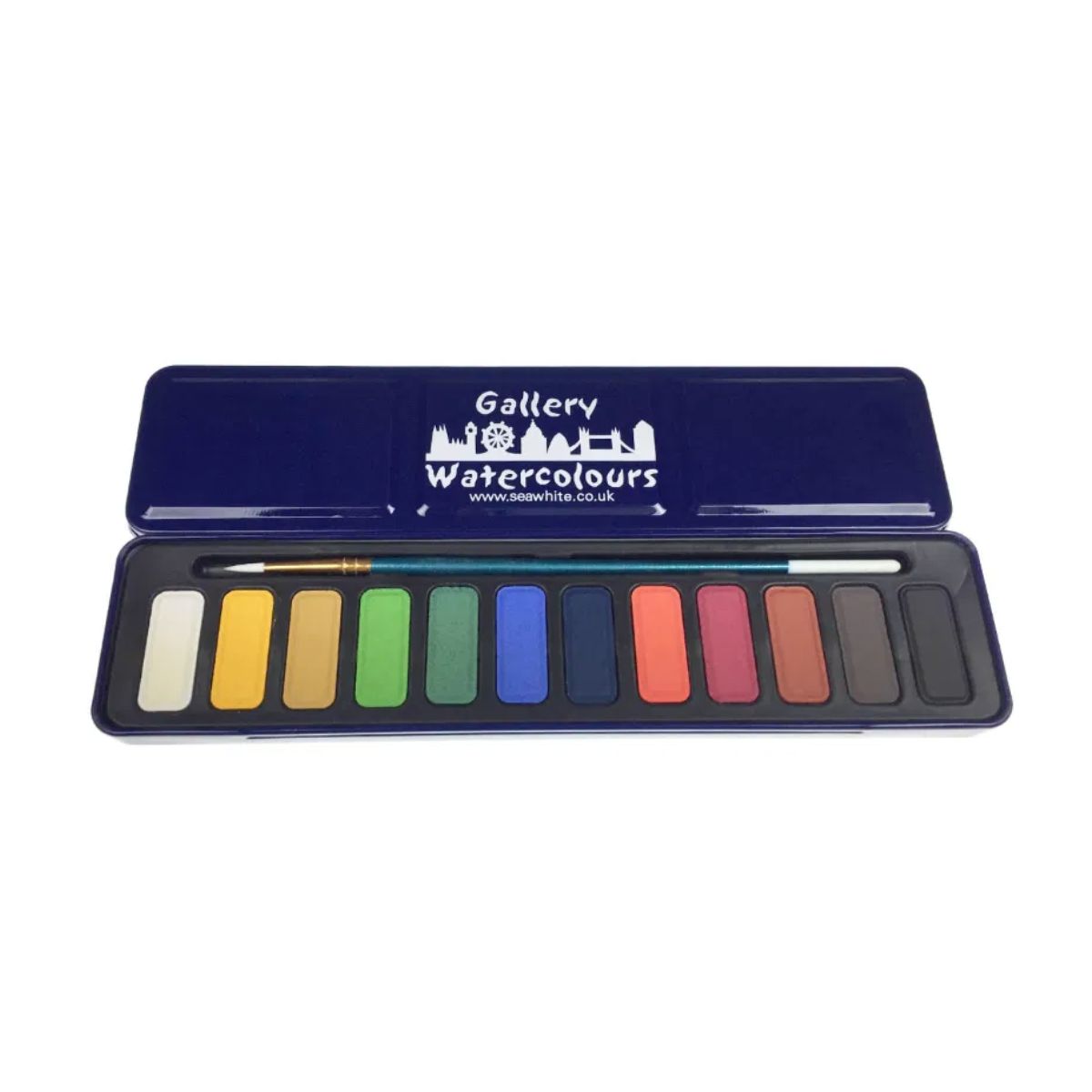 Seawhite Watercolour Paint Tin - 12 colours