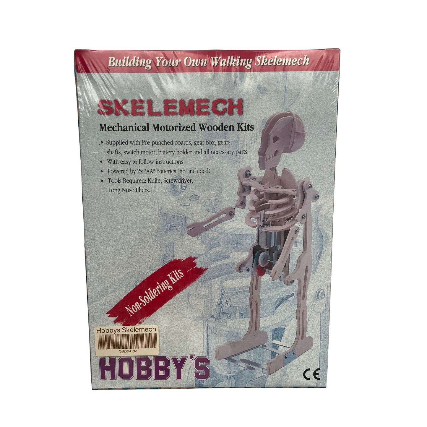 Skelemech mechanical motorized wooden skeleton model kit