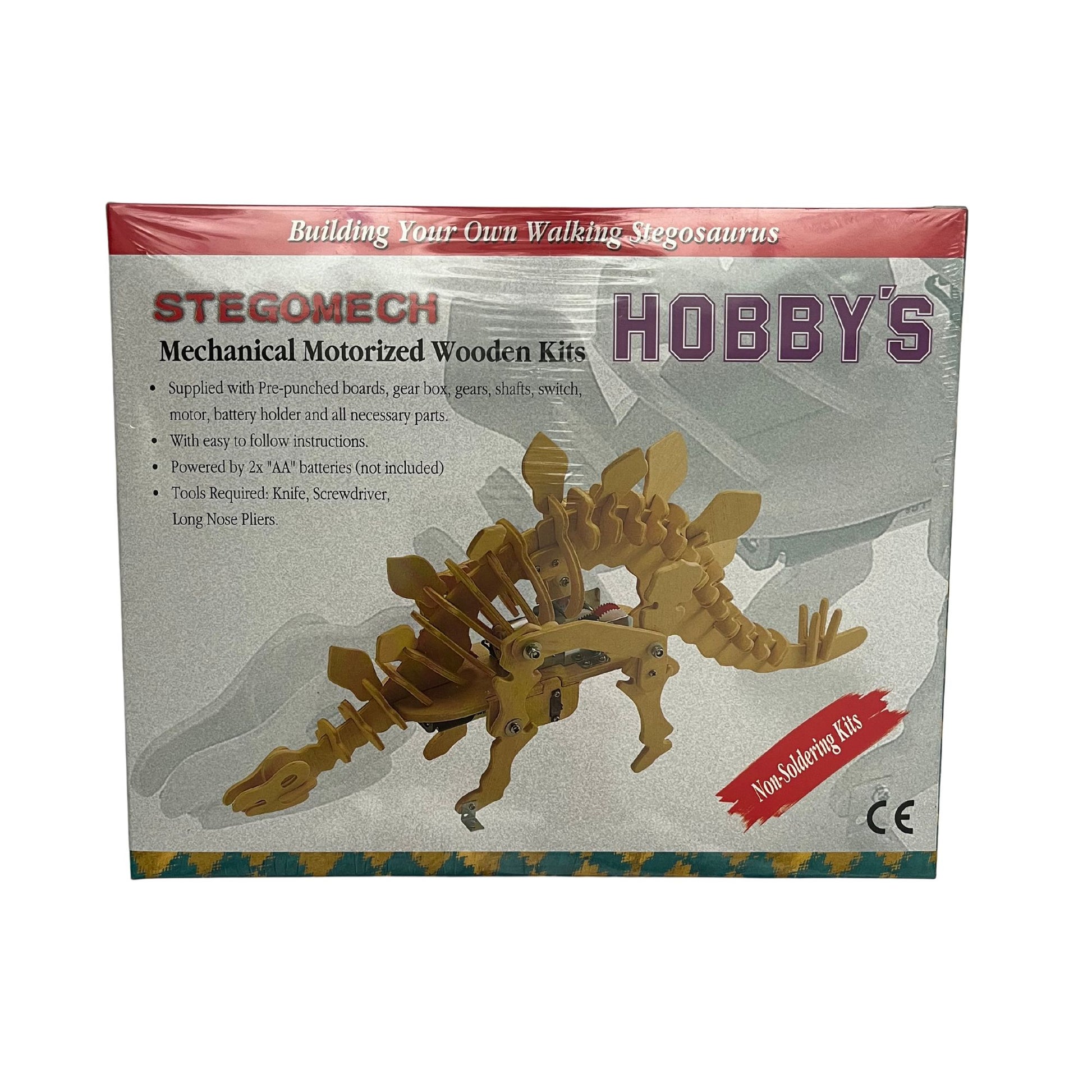 Hobby's stegomech mechanical motorized wooden model kit
