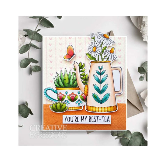 Jane's Doodles Tea-riffic Clear Stamp Set