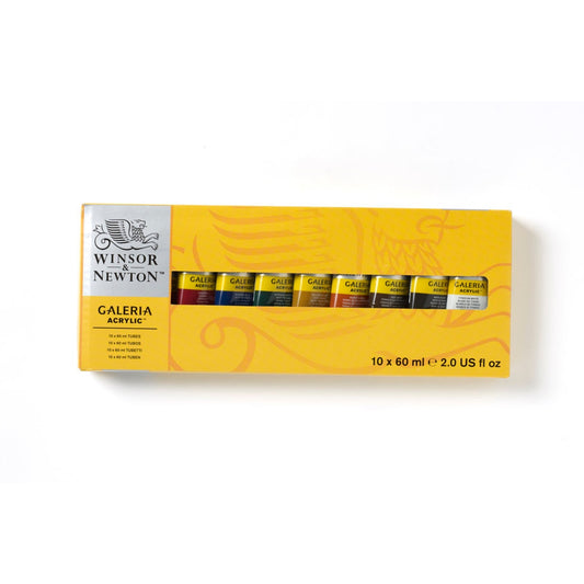 Winsor & Newton Galeria Acrylic Paint Tube Set (10x60ml)