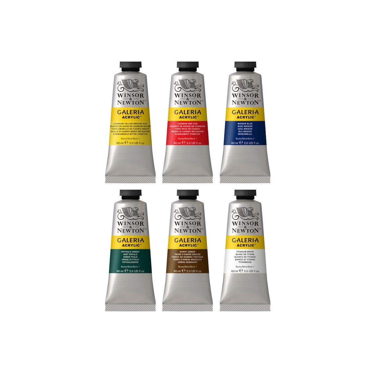 Winsor & Newton Galeria Acrylic Paint Tube Set (6x60ml)