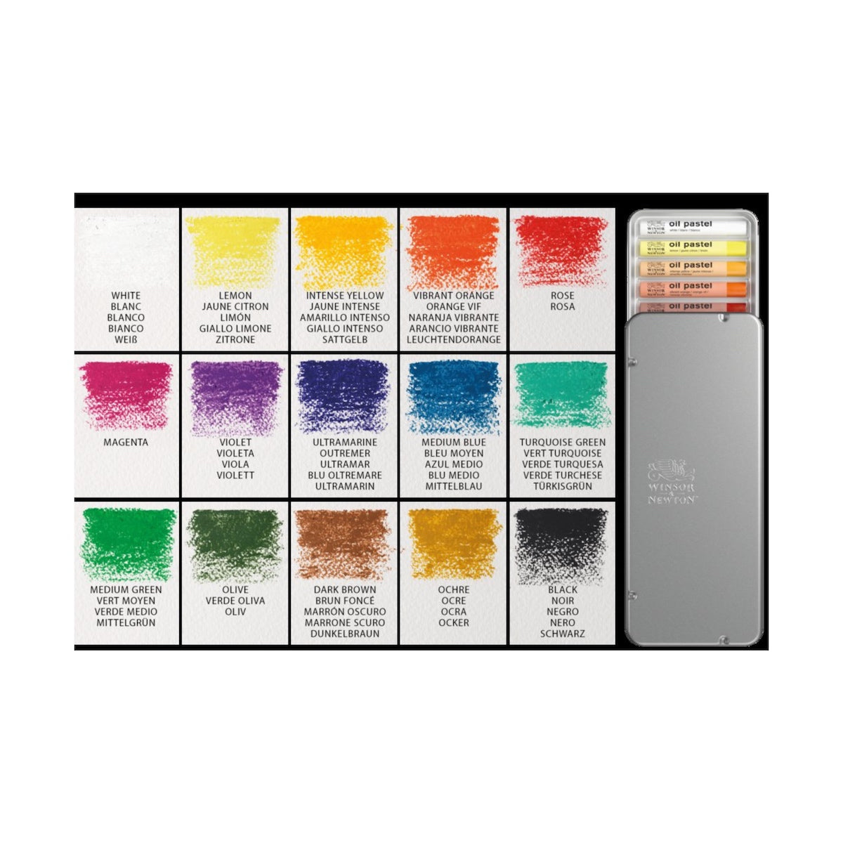 Winsor & Newton Oil Pastels - 15 colours